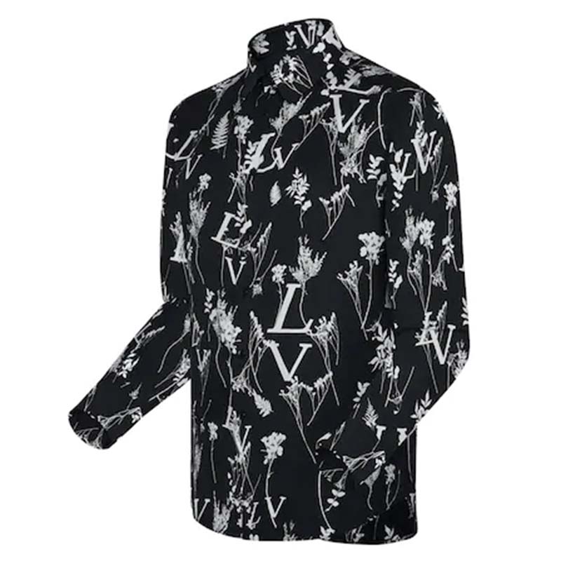 Shop Louis Vuitton 2023 SS LV Printed Leaf Regular Shirt 1AA4IF by