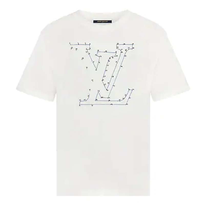 Louis Vuitton, Shirts, Louis Vuitton Connect The Dots Stitch Print  Embroidered Tee