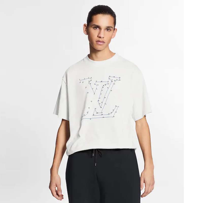 Louis Vuitton LV Spread Embroidery T-Shirt Milk White/Green Men's - SS22 -  US