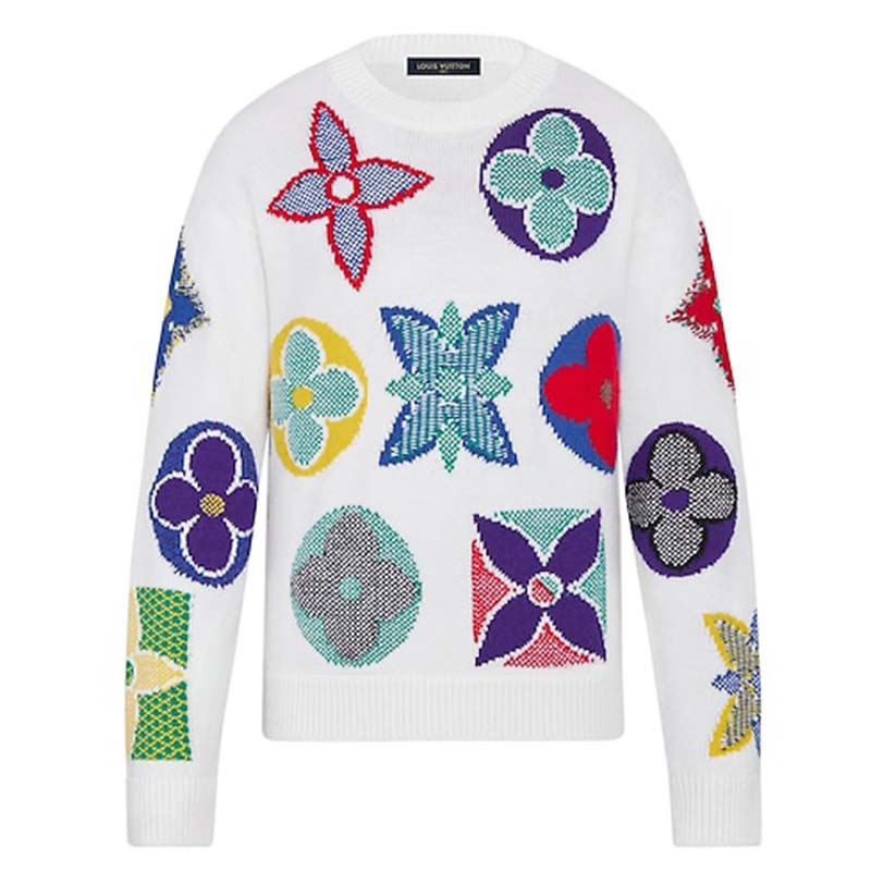 Louis Vuitton Flower Monogram Embroidered Sweatshirt