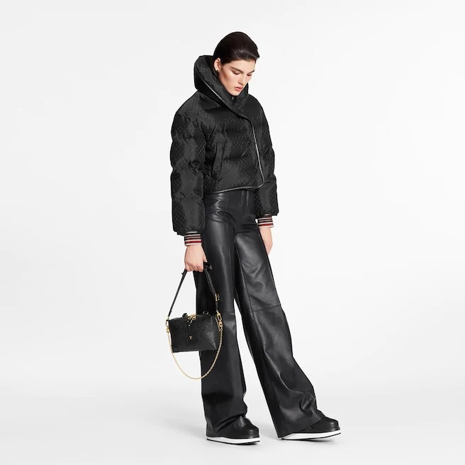 Louis Vuitton LV Women Down Jacket Silky Nylon Satin Louis Vuitton