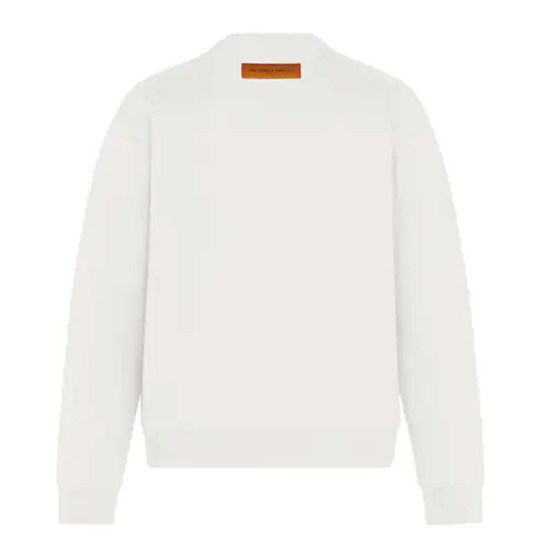 LOUIS VUITTON LV Monogram Floral Embroidered Sweatshirt For Men White 1A88WB