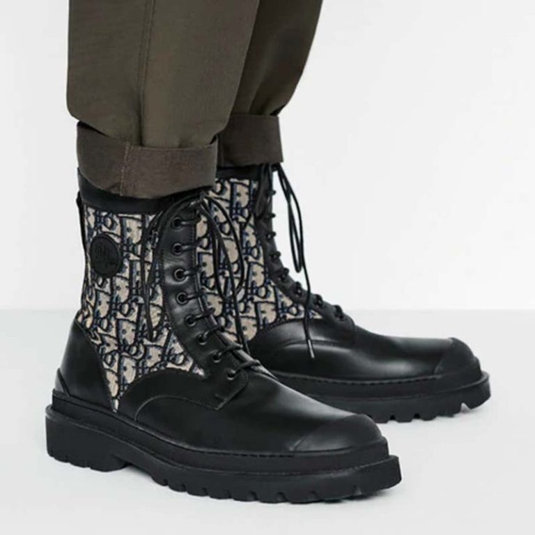 Dior Unisex Dior Explorer Ankle Boot Dior Oblique Jacquard Black Smooth ...