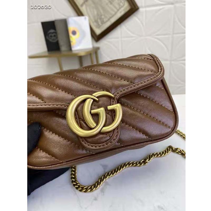 Gucci GG Marmont Matelassé Bag in Brown — UFO No More
