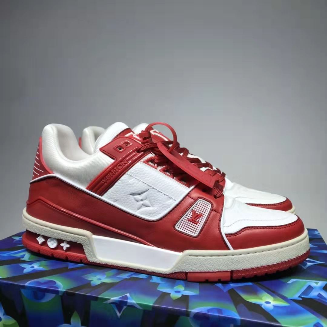 Louis Vuitton - Authenticated LV Trainer Trainer - Leather Red Plain for Men, Very Good Condition