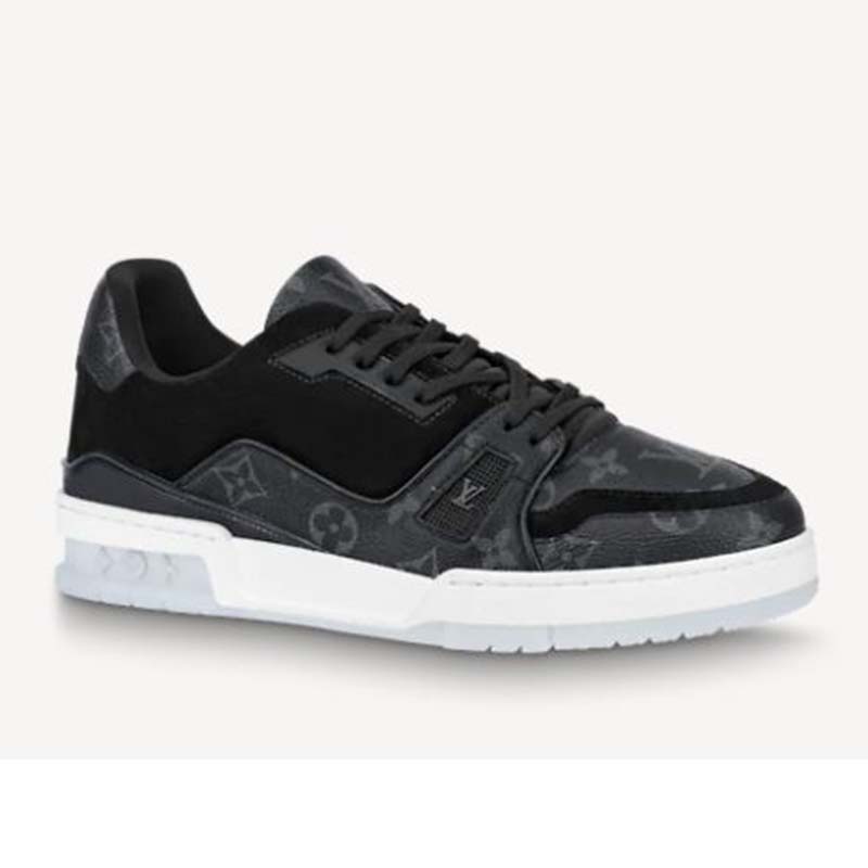 Louis Vuitton Men's LV Trainer Sneakers Monogram Canvas and Leather Black  14542953