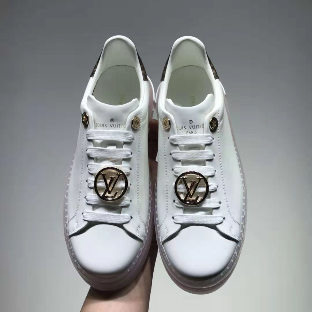 Louis Vuitton Monogram Canvas Patent Leather Front Row Sneakers - Size –  LuxeDH