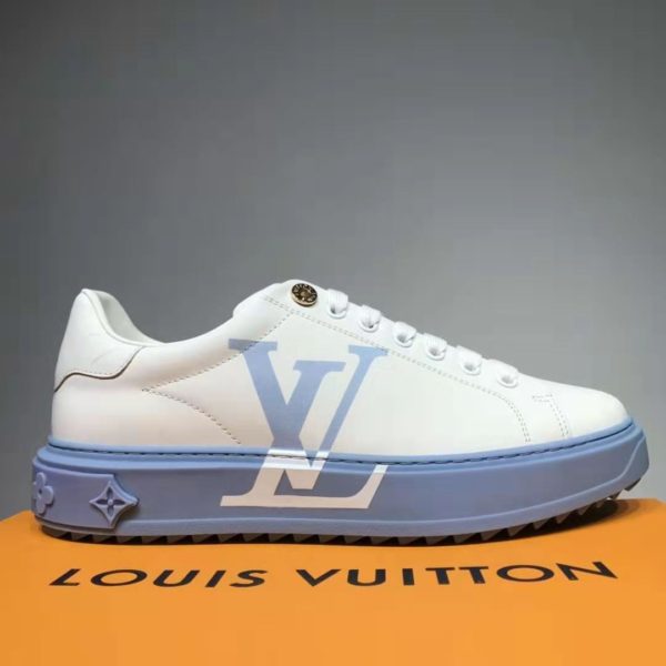 Louis Vuitton LV Unisex Time Out Sneaker Printed Calf Leather 3-D