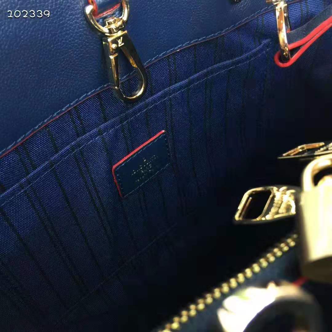 Louis Vuitton LV Montaigne bag new Blue Leather ref.250081 - Joli