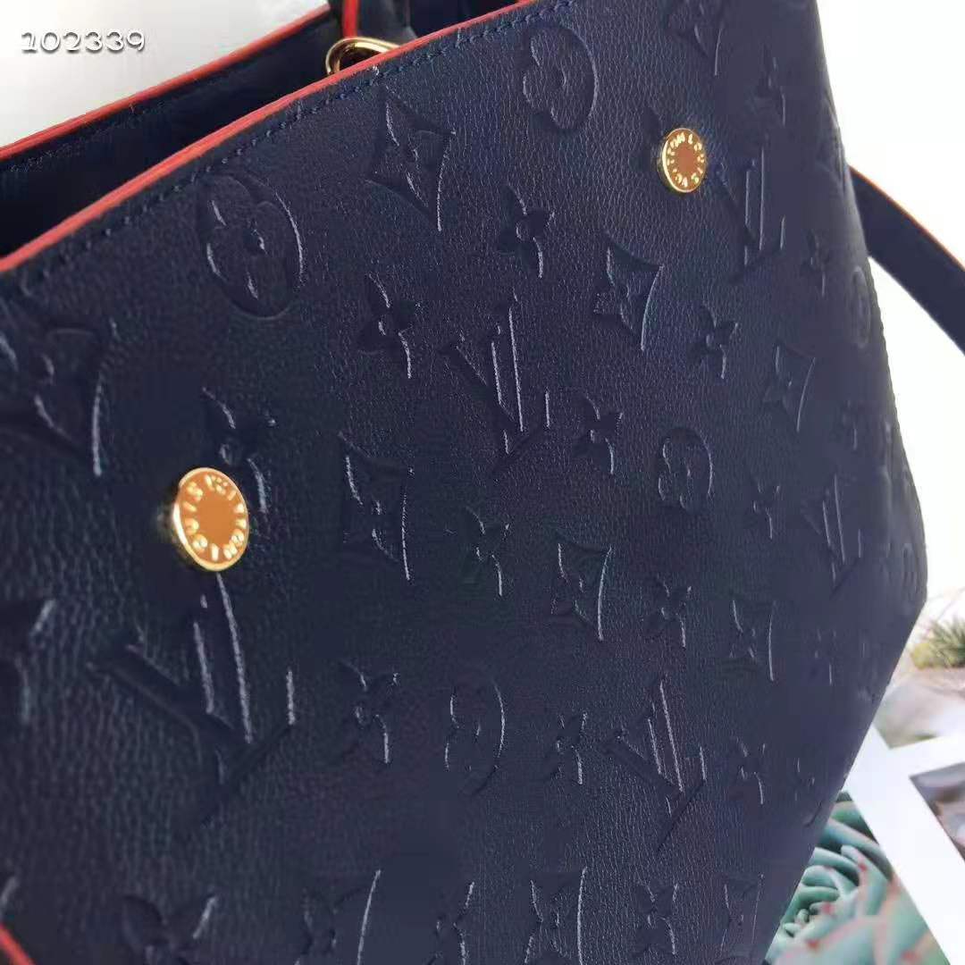 Louis Vuitton LV Women Montaigne MM Handbag Monogram Empreinte Leather ...