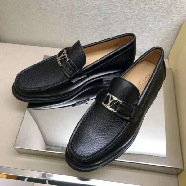 Louis Vuitton Men Major Loafer Grained Calf Leather Wool Lining-Black ...