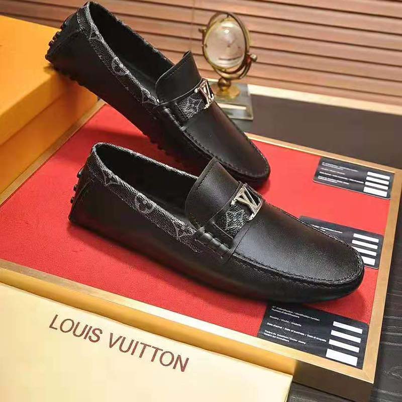 Mocassins monte carlo en cuir Louis Vuitton Noir taille 39.5 EU en Cuir -  21564475