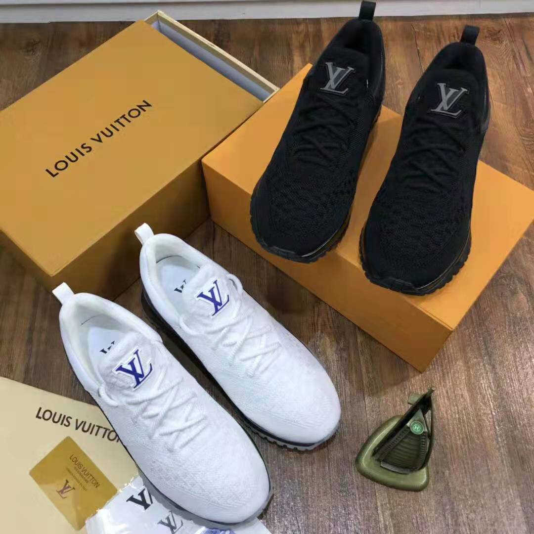 LOUIS VUITTON Technical Knit V.N.R Sneakers 7.5 Silver 488921