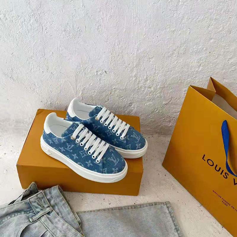 Louis Vuitton Time Out Sneakers Blue Jeans