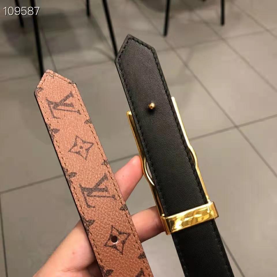 Louis Vuitton Dauphine Reversible Belt Monogram LV Pop 25MM Pink/Black in  Calf Leather with SIlver-tone - GB