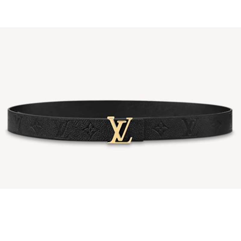 Louis Vuitton LV Circle 35mm Reversible Belt Black + Cowhide. Size 110 cm