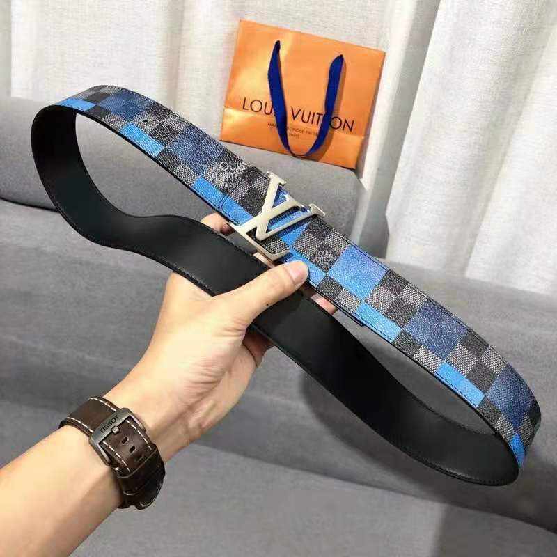 Louis Vuitton 2015 LV Initiales Damier Graphite Waist Belt - Blue Belts,  Accessories - LOU745275