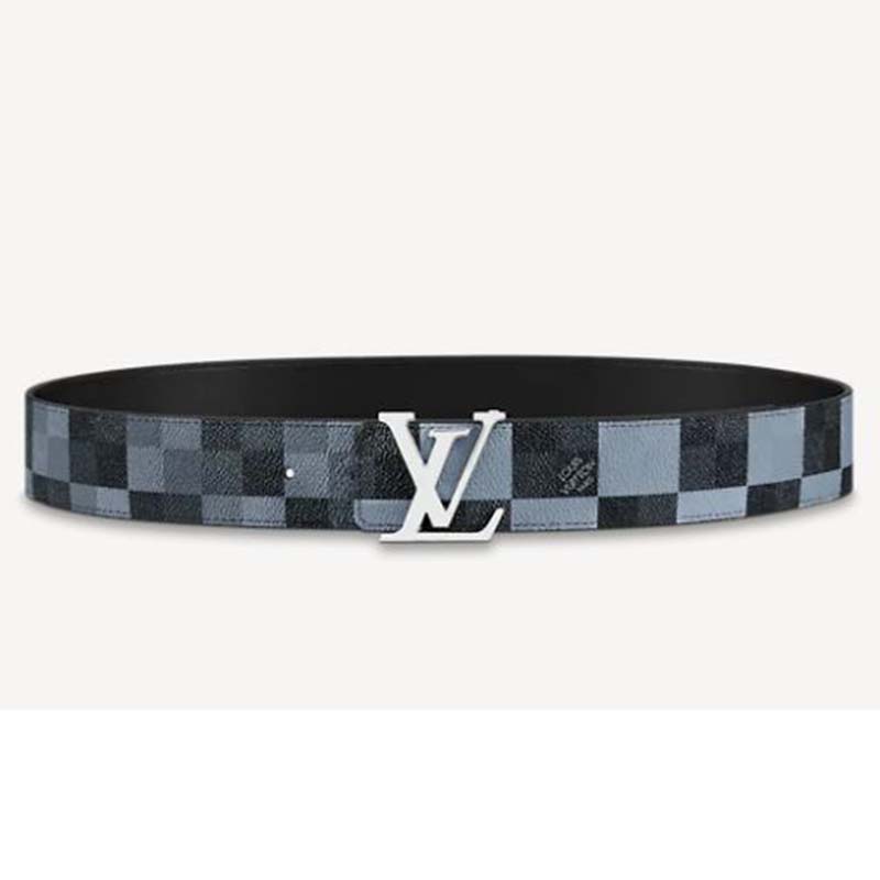 Louis Vuitton Damier LV 40mm Reversible Belt Grey Leather. Size 110 cm
