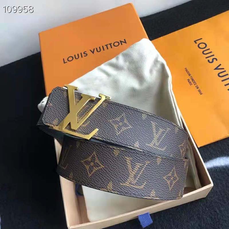 Louis Vuitton LV Optic 40mm Reversible Belt, Brown, 100