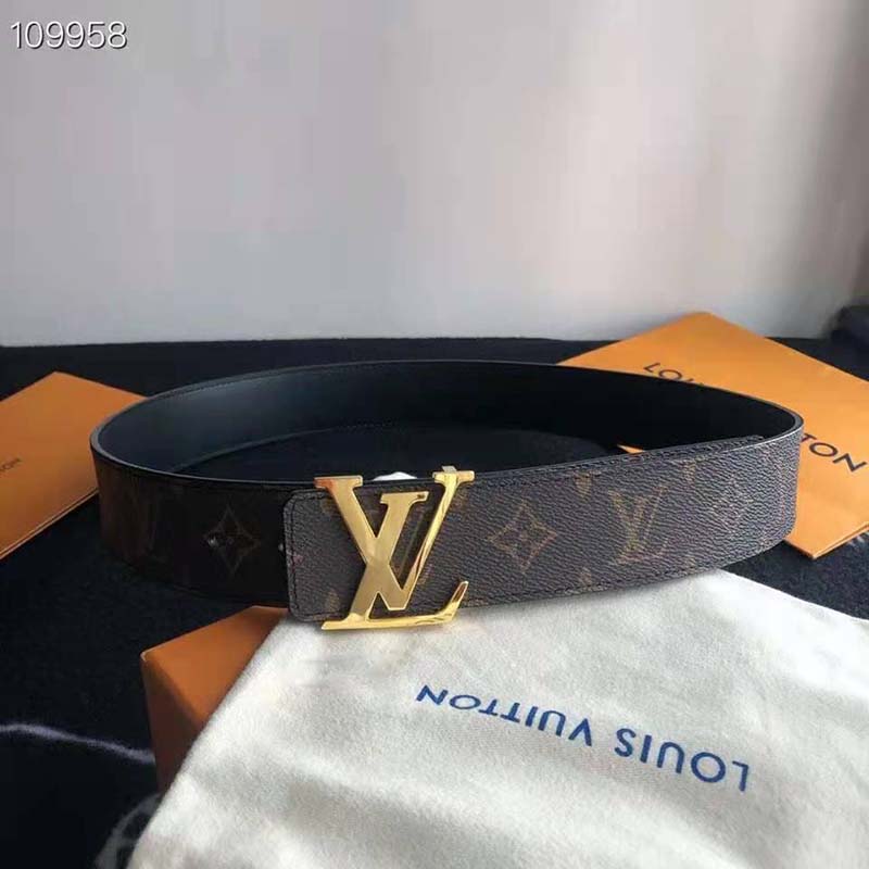 Louis Vuitton - LV Duo 18mm Reversible Belt - Monogram Canvas & Leather - Brown - Size: 80 cm - Luxury