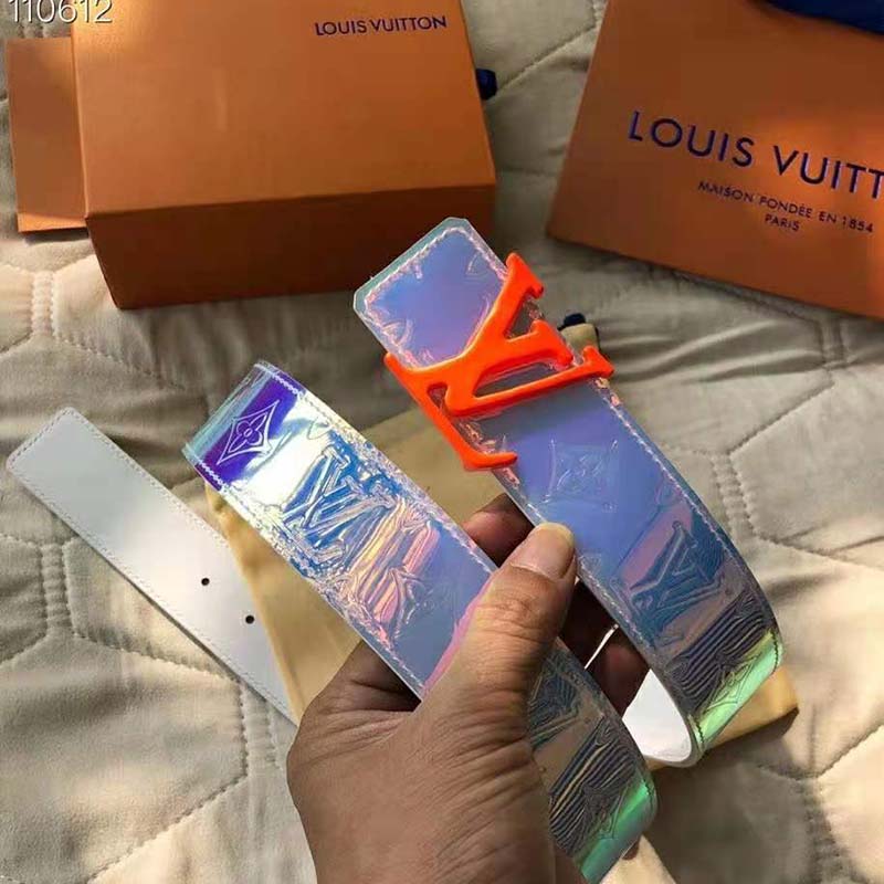 Louis Vuitton 2019 Monogram Iridescent LV Shape 40MM Reversible