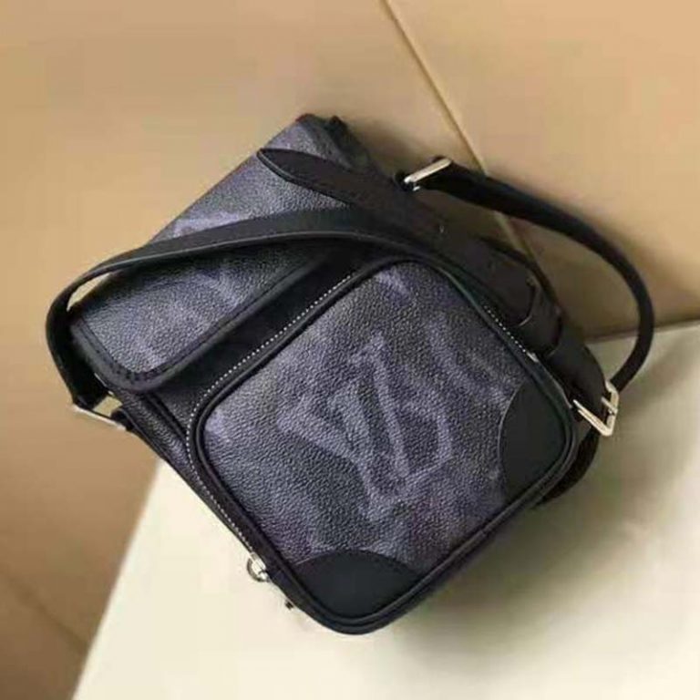 Louis Vuitton LV Men Nano Amazon Messenger Monogram Pastel Noir Coated