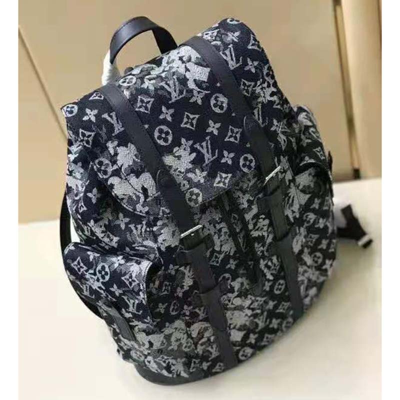Louis Vuitton Christopher Backpack Monogram Tapestry Canvas PM Blue  131767232