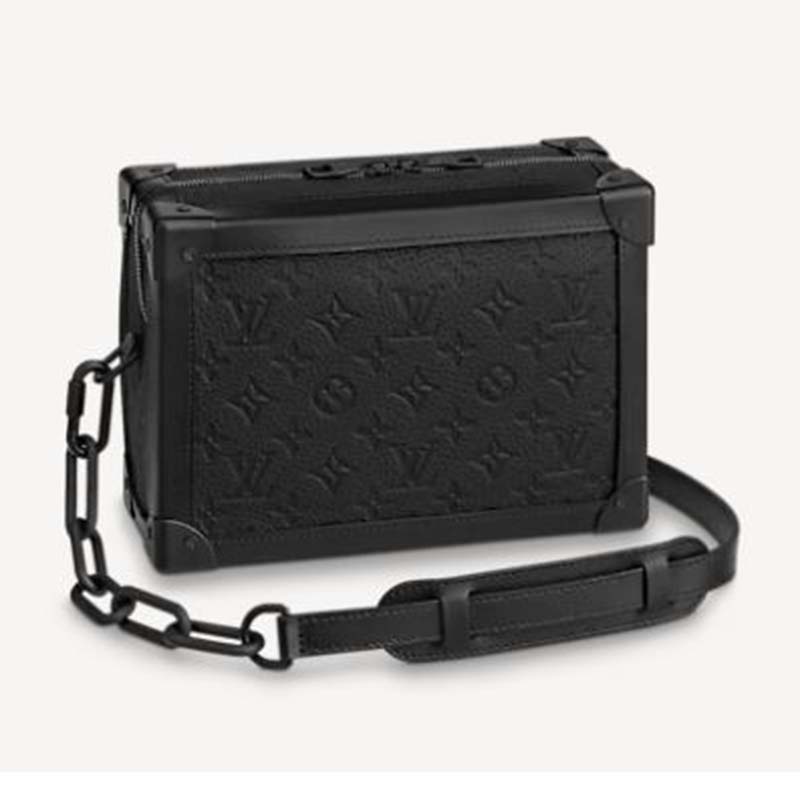 Louis Vuitton Black Monogram Embossed Taurillon Leather Soft Trunk Wallet - Handbag | Pre-owned & Certified | used Second Hand | Unisex