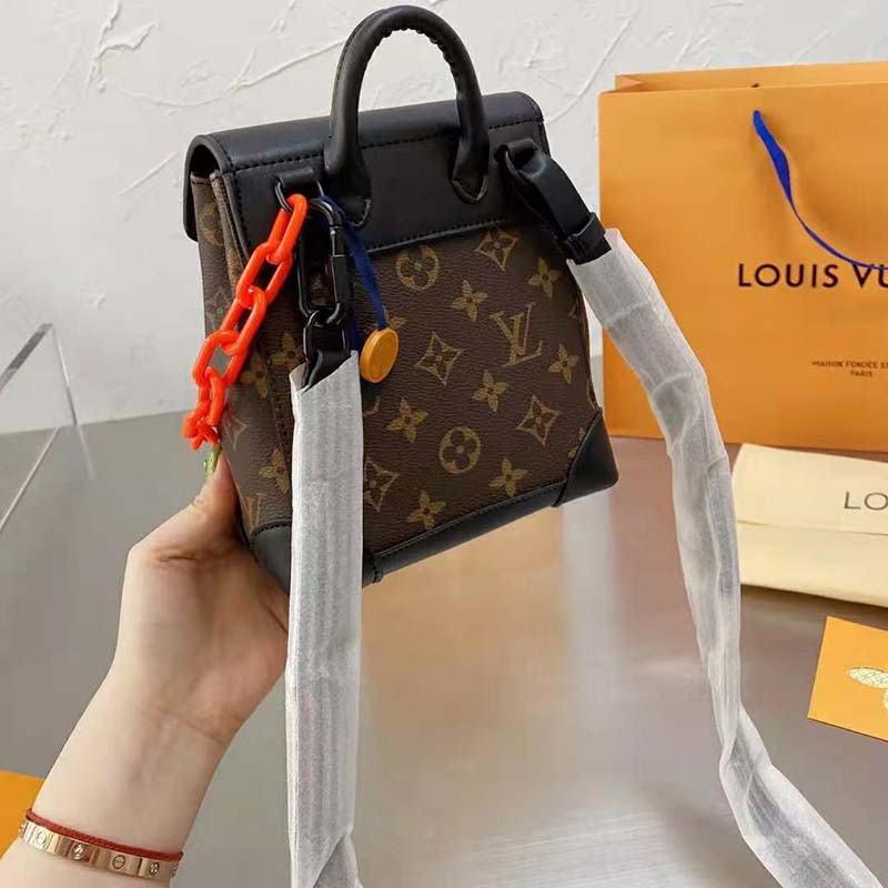 Louis Vuitton Steamer XS in Coated Canvas with Black/Orange-tone - US