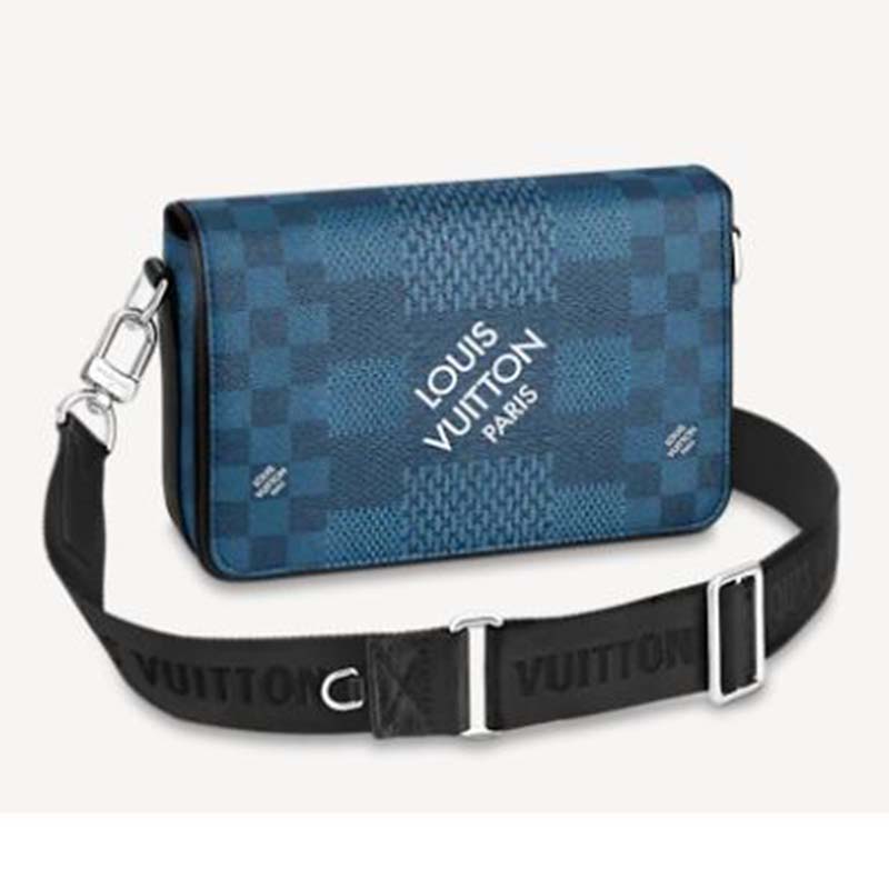 Louis Vuitton Studio Messenger Bag Limited Edition Damier Graphite 3d