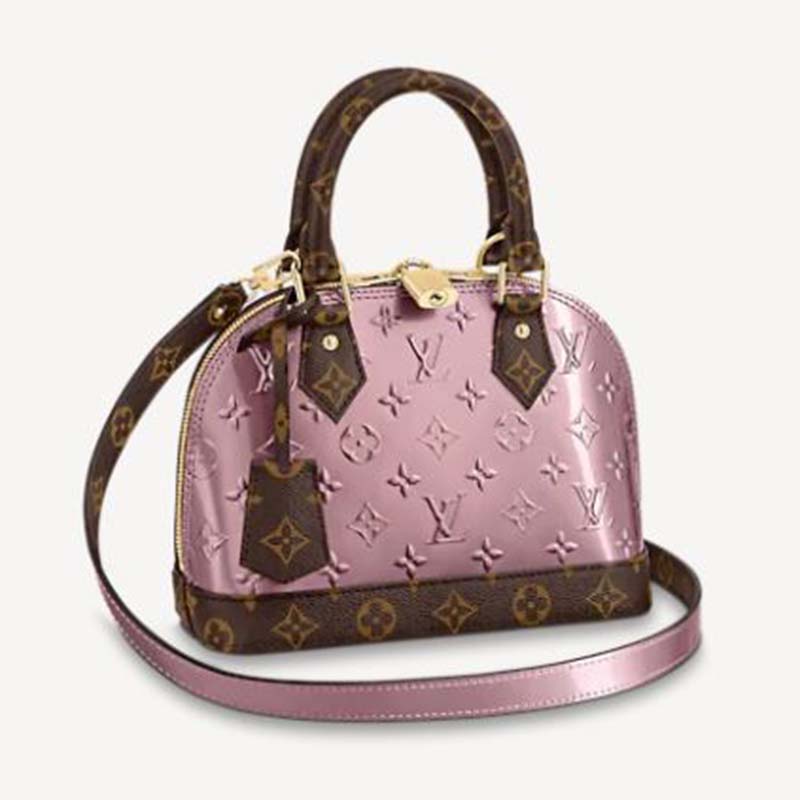 Louis Vuitton, Bags, Louisvuitton Shoulder Bag Beige Rose Veil Monogram  Vernis Alma Bb