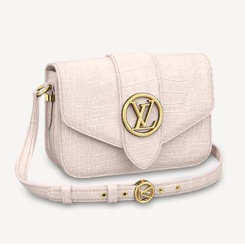 Louis Vuitton Pont 9 Bag White Leather MM – Luxe Collective