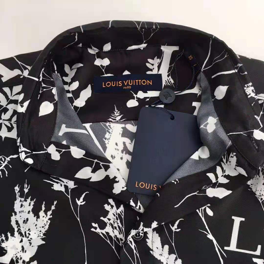 Louis Vuitton Printed Long-sleeved Silk Shirt