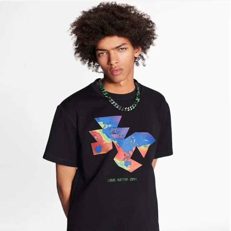 Cheap Babylino Jordan outlet, Louis Vuitton 2054 Intarsia Printed T Shirt