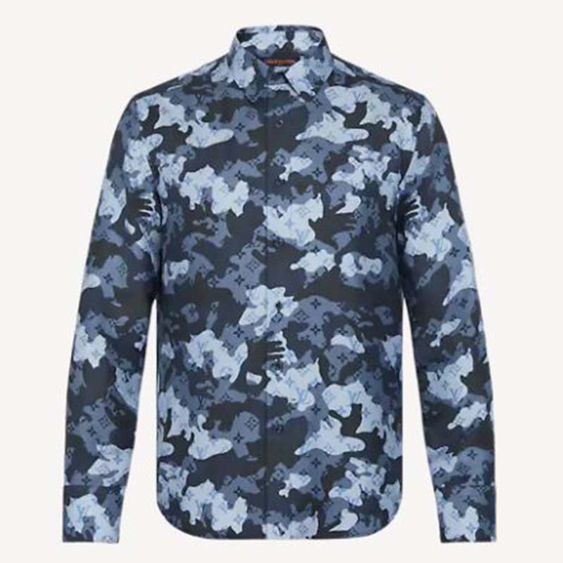 Louis Vuitton Mens Shirts 2023-24FW, Blue, L