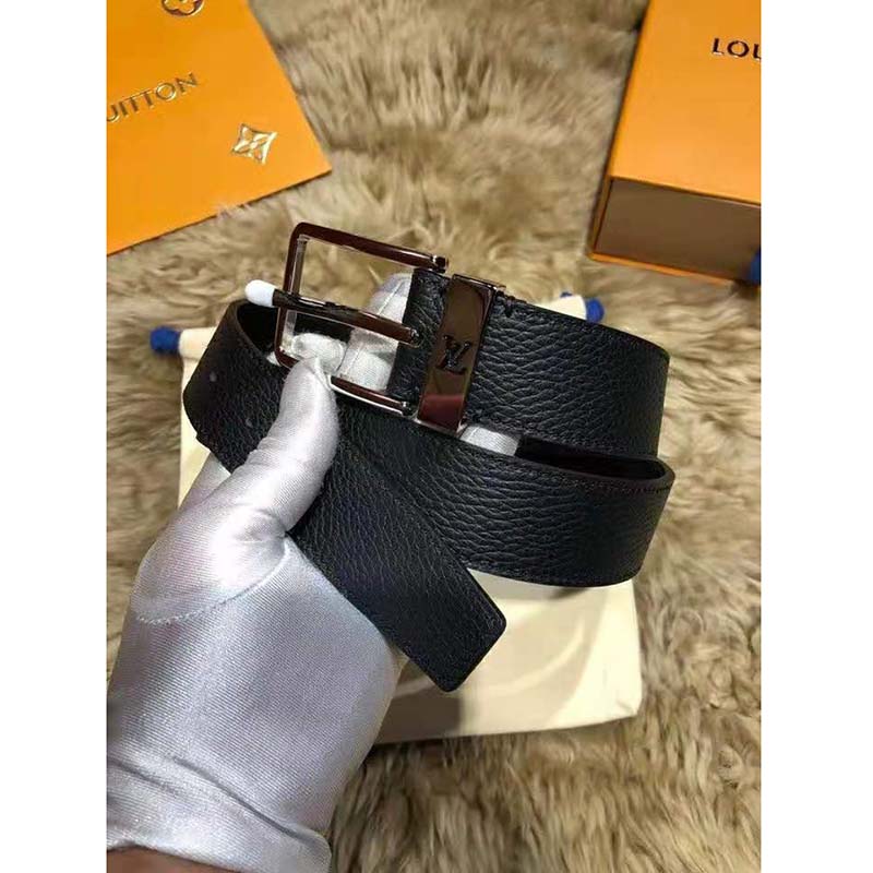 Louis Vuitton Pont Neuf 35mm Taiga Leather Belt - Black Belts, Accessories  - LOU756367