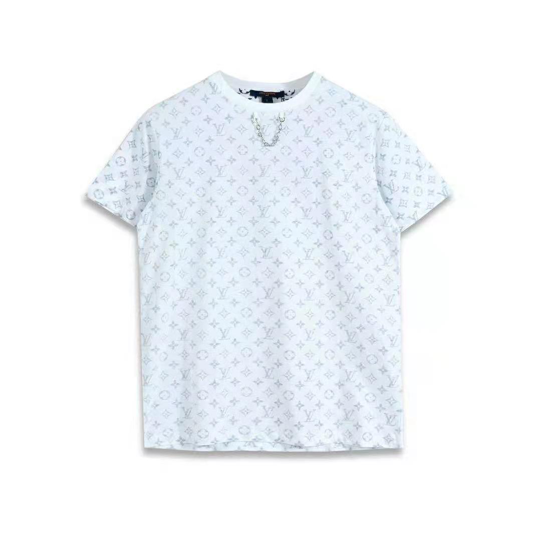 Louis Vuitton Women LV Escale Printed T-Shirt Monogram Cotton White Regular  Fit - LULUX