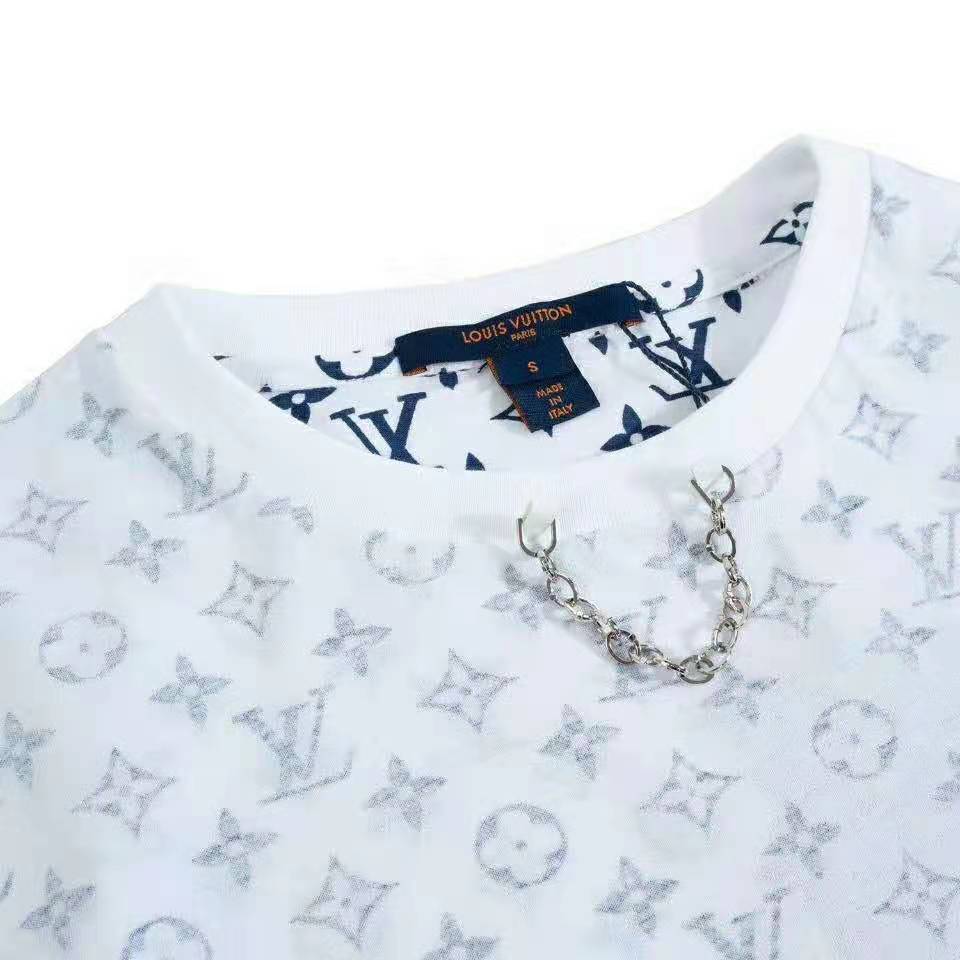Louis Vuitton Monogram Graphic T-Shirt in White Cotton ref.570762