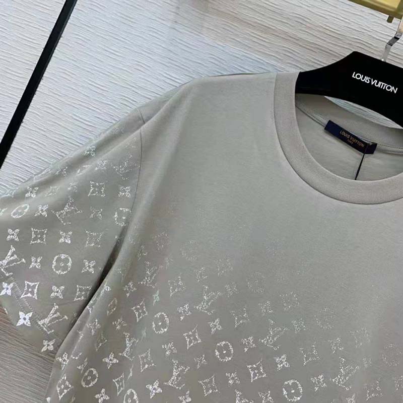 Louis Vuitton Men Monogram Gradient T-Shirt Cotton Grey - LULUX