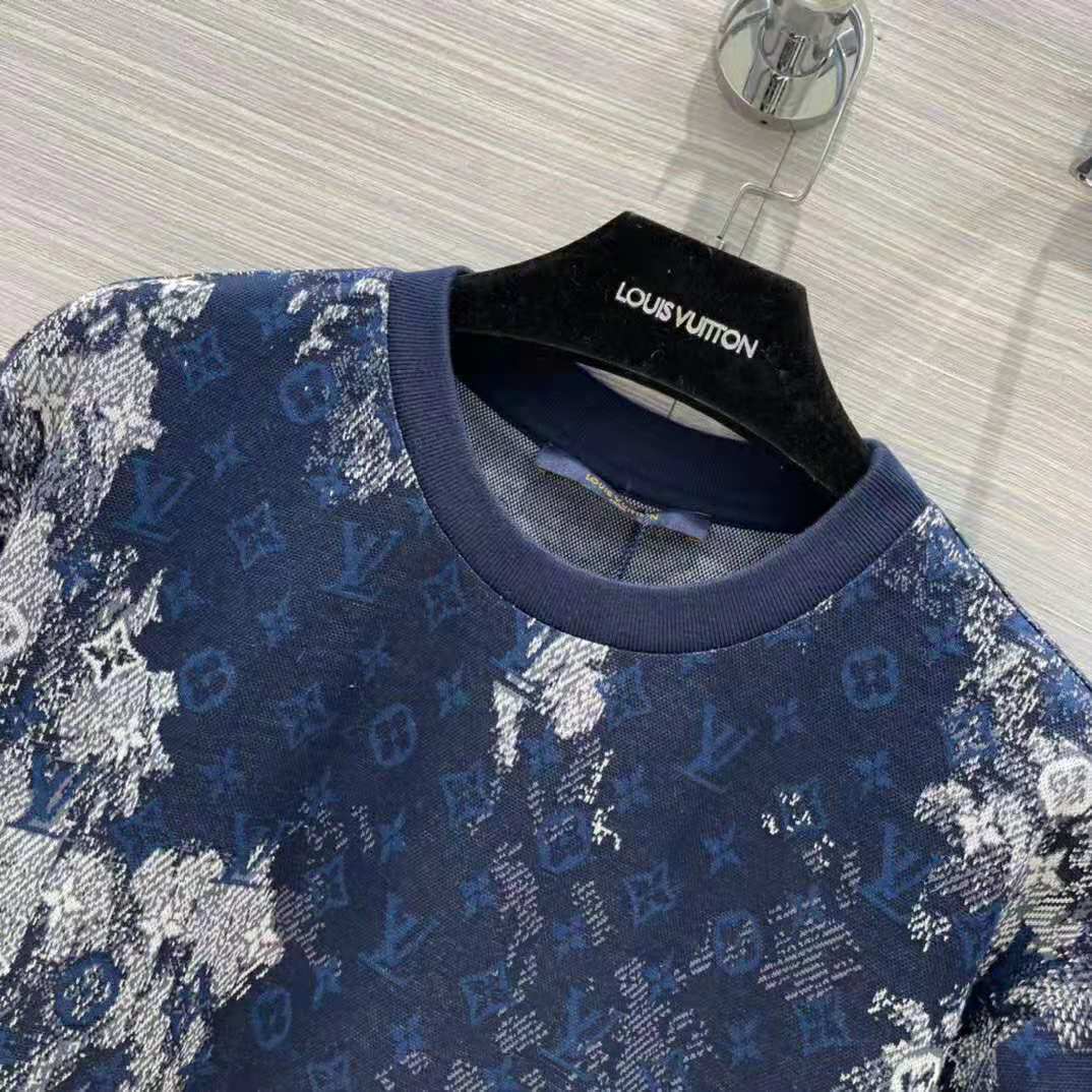 Louis Vuitton - Monogram Tile Batwing Shirt Dress - Blue - Women - Size: 38 - Luxury