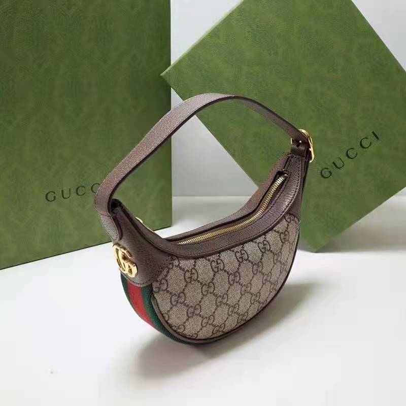 Gucci Ophidia GG Mini Bag Ebony/Beige in Canvas with Antique Gold-tone - US