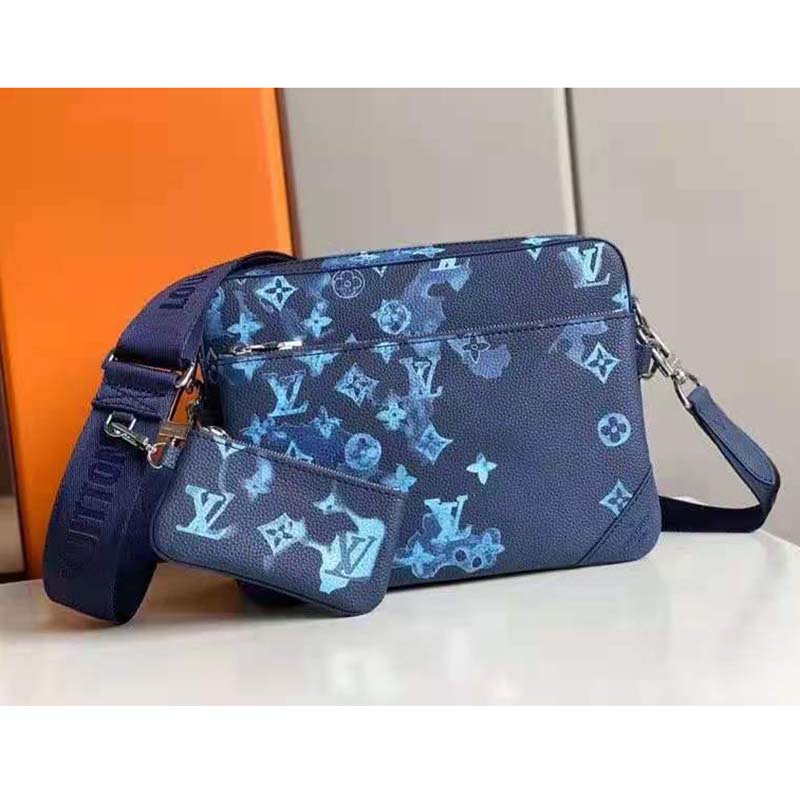 Louis Vuitton 2022 Taurillon Illusion Trio Pouch w/ Tags - Blue Messenger  Bags, Bags - LOU522390