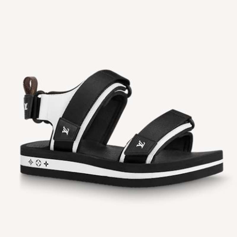 Louis Vuitton Dita Flat Sandal BLACK. Size 38.5