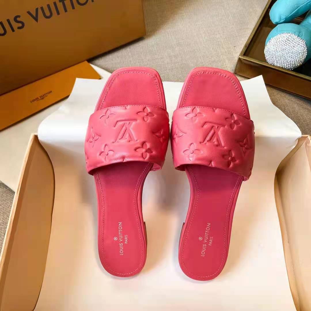 Revival leather mules Louis Vuitton Pink size 38 EU in Leather - 28286468