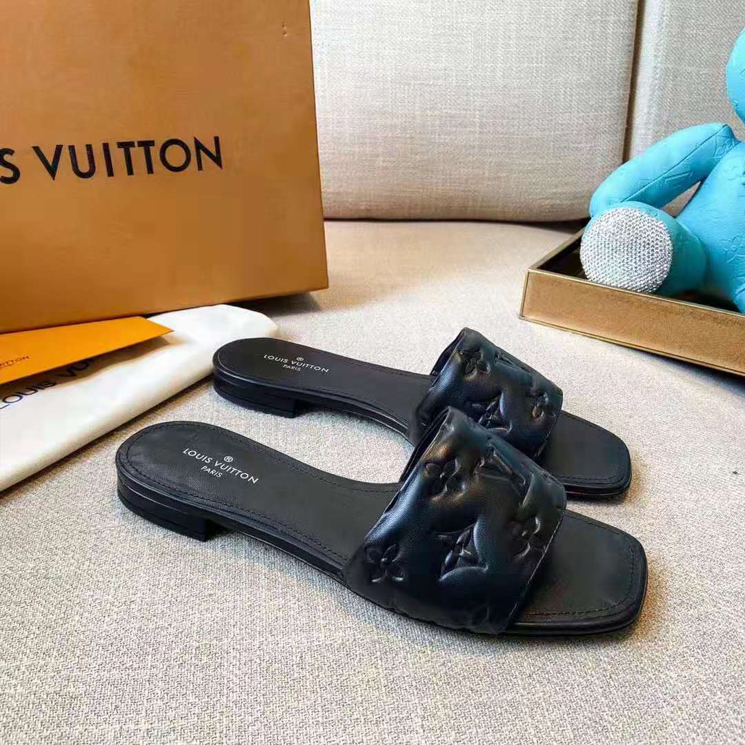Louis Vuitton Marylin Flat Mules in Black — LSC INC