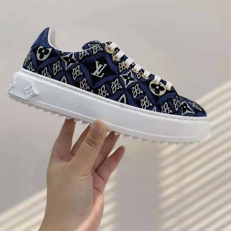 Time out cloth trainers Louis Vuitton Blue size 37 EU in Cloth - 17772245