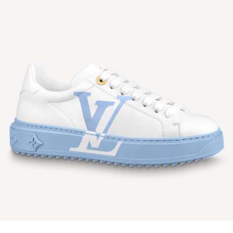 LOUIS VUITTON LV Women Time Out Sneaker Blue Denim Size 37 $650.00
