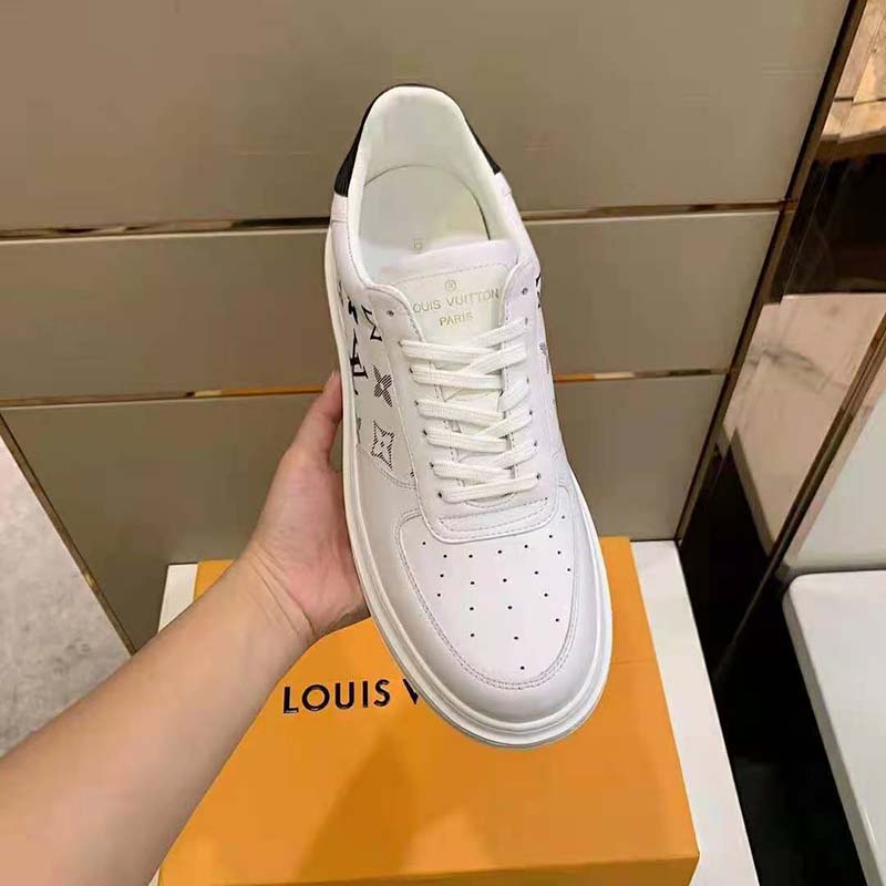 Louis Vuitton Men Beverly Hills Sneaker Monogram-Lasered Grained Calf  Leather Epi Calf Leather - LULUX