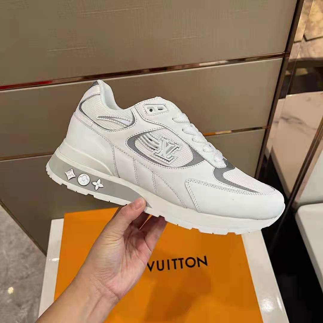 Louis Vuitton Men Run Away Sneaker White Mix of Materials Monogram ...