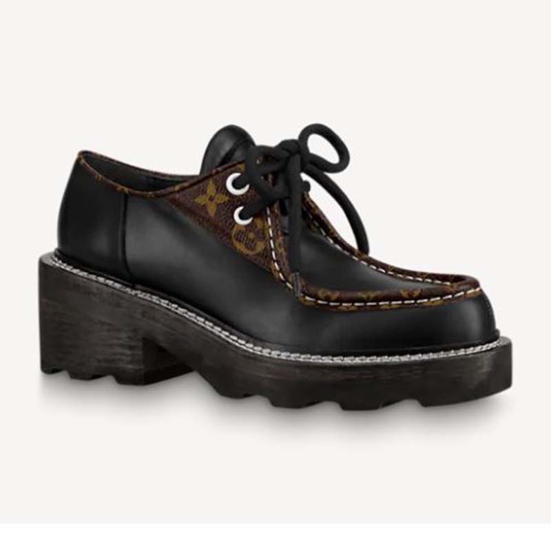 Louis Vuitton Satin Derby Shoes - Black Oxfords, Shoes - LOU815534